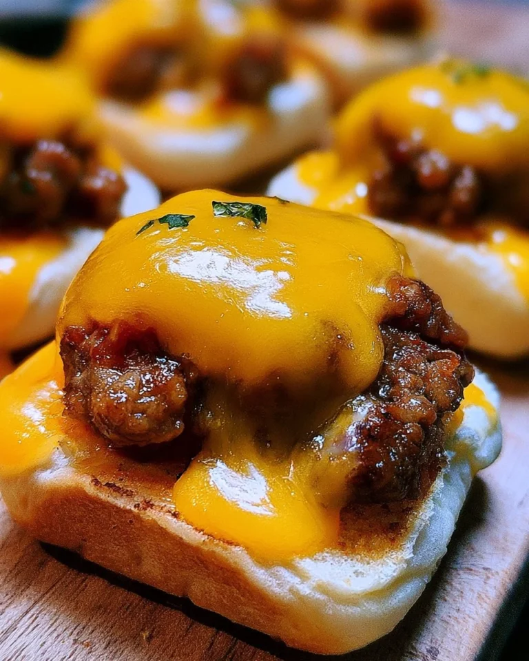 Delicious cheeseburger sliders served on a platter with toppings and condiments.