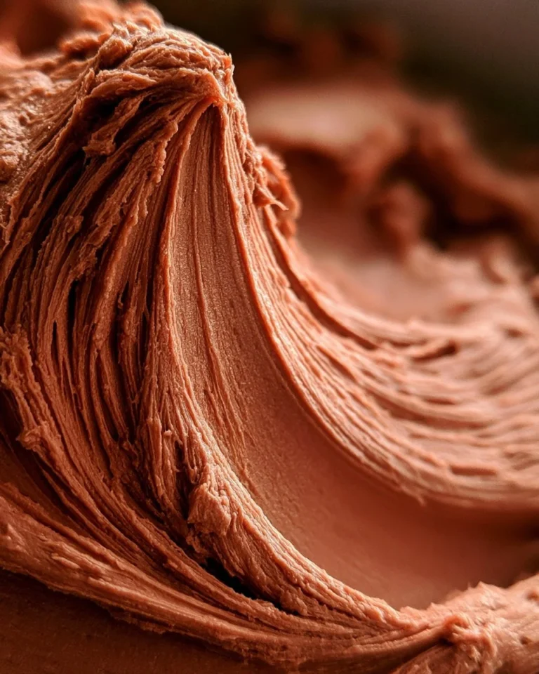 Delicious chocolate cream cheese frosting spread on a chocolate cupcake
