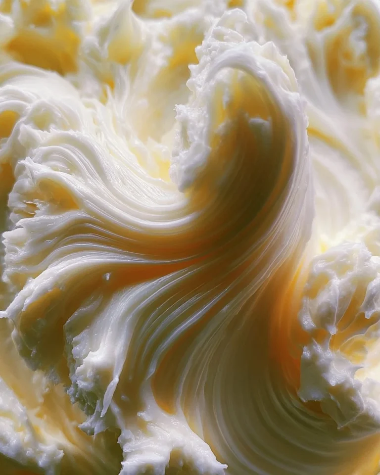 Delicious cream cheese frosting swirled atop a cake
