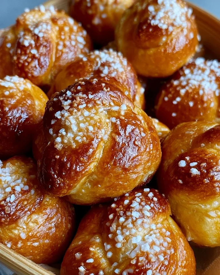 Fluffy air fryer pretzel bites on a plate with salt and dipping sauce